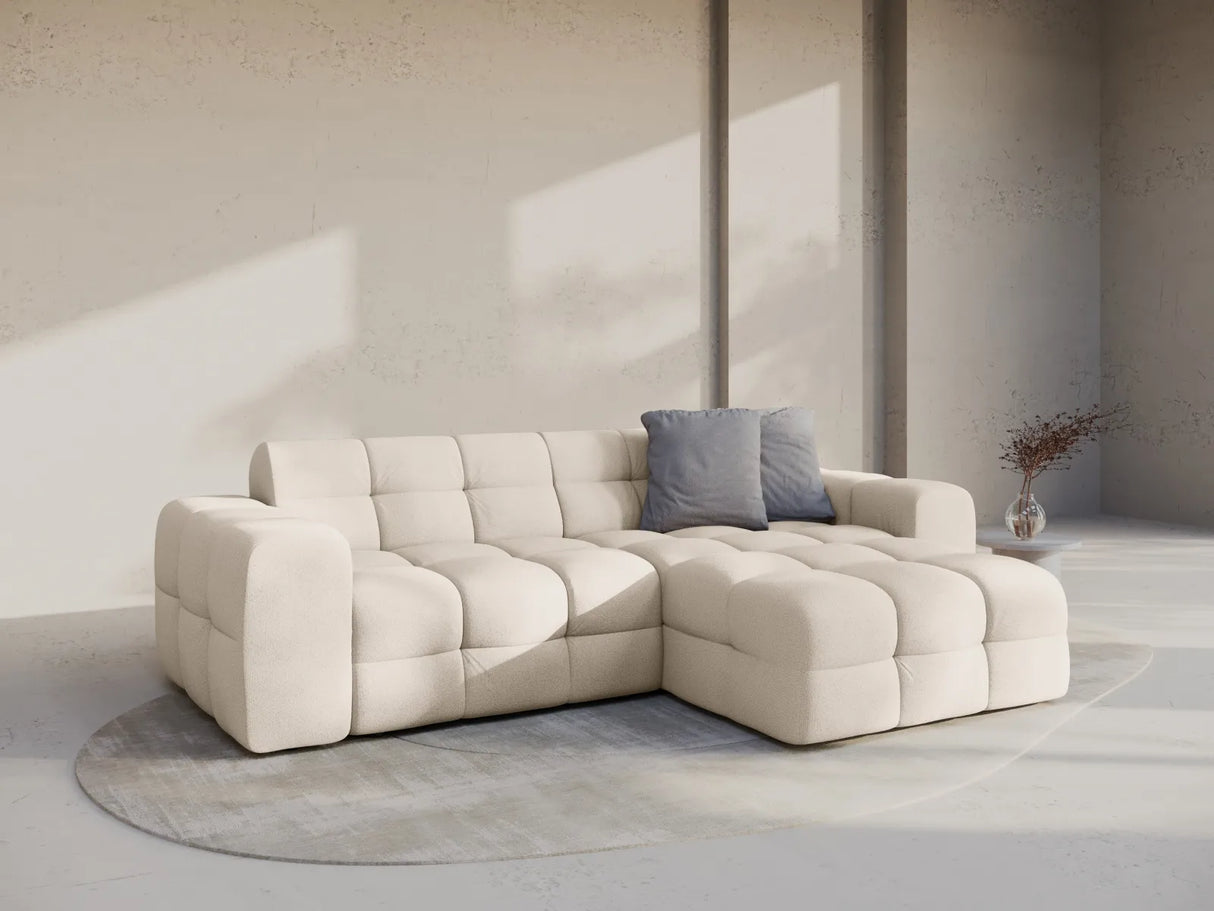 Kendal 4-Sitzer Ecksofa Rechts, mit Bezug aus Strukturierter Stoff (Ota8) in Beige, 256x173 cm – Bild 2