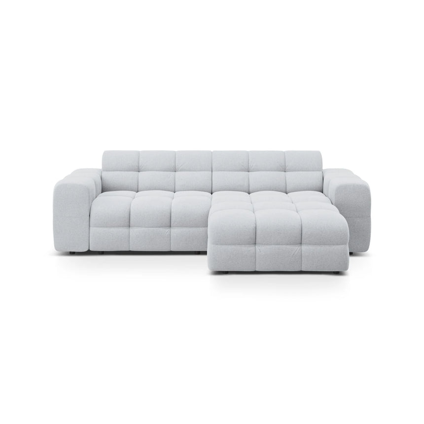 Kendal 4-Sitzer Ecksofa Rechts, mit Bezug aus Strukturierter Stoff (Ota9) in Hellgrau, 256x173 cm – Bild 1