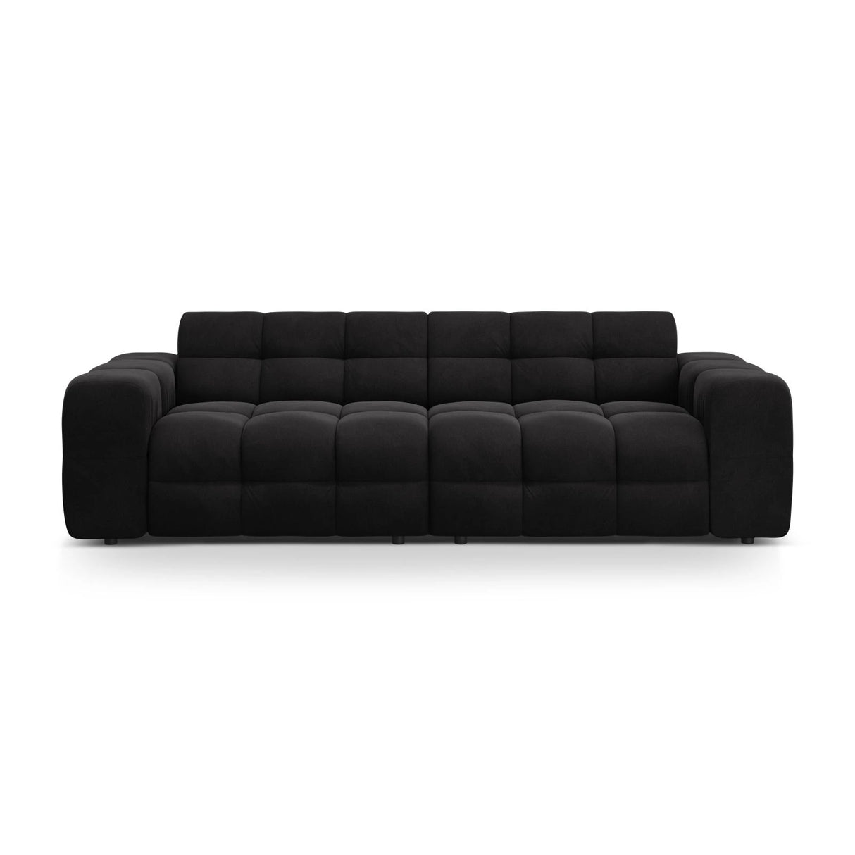 Kendal 4-Sitzer Sofa mit Bezug aus Samt (Ma2219) in Schwarz, 255x103 cm – Bild 1