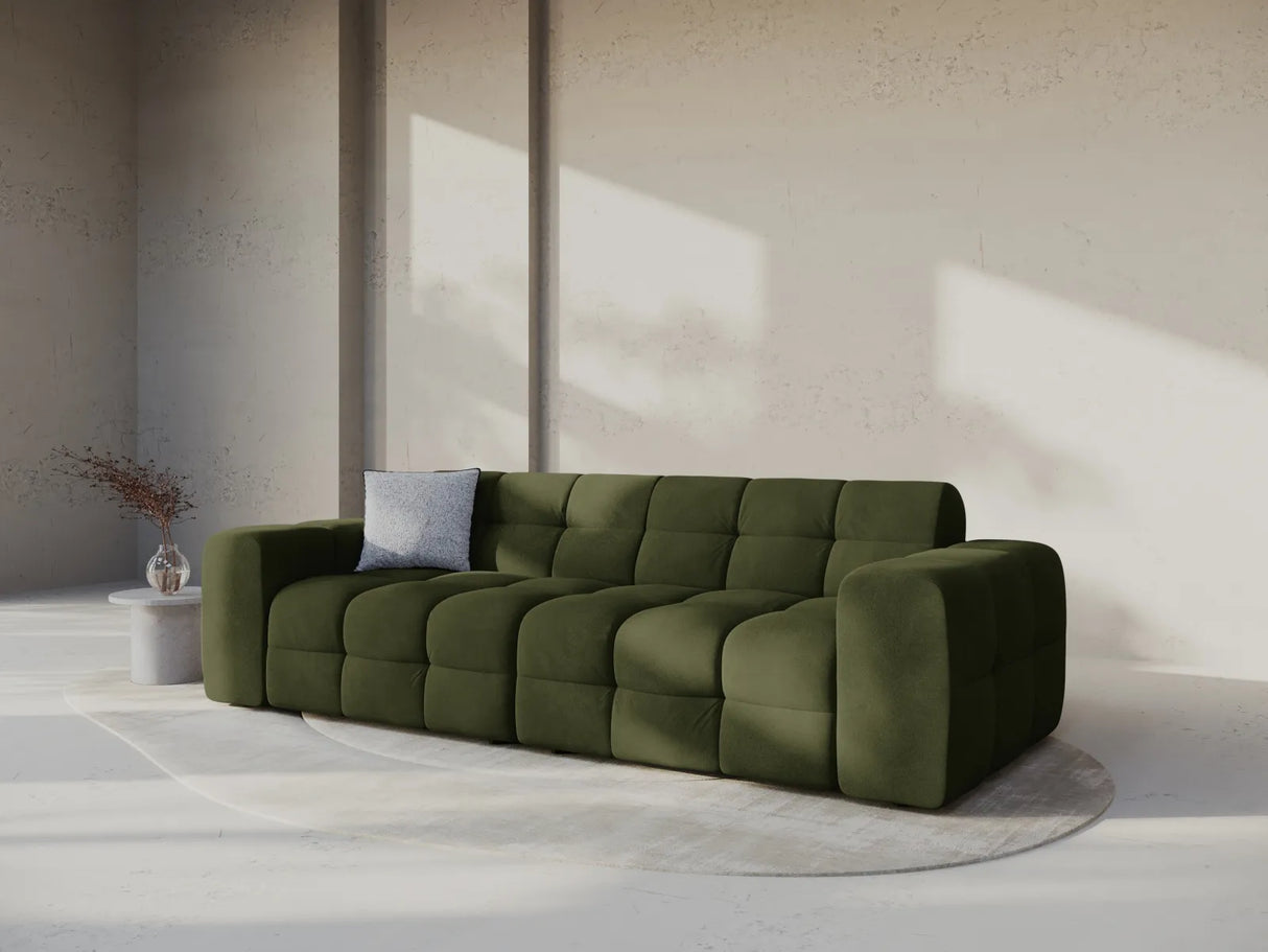 Kendal 4-Sitzer Sofa mit Bezug aus Samt (Ma2295) in Army Green, 255x103 cm – Bild 2