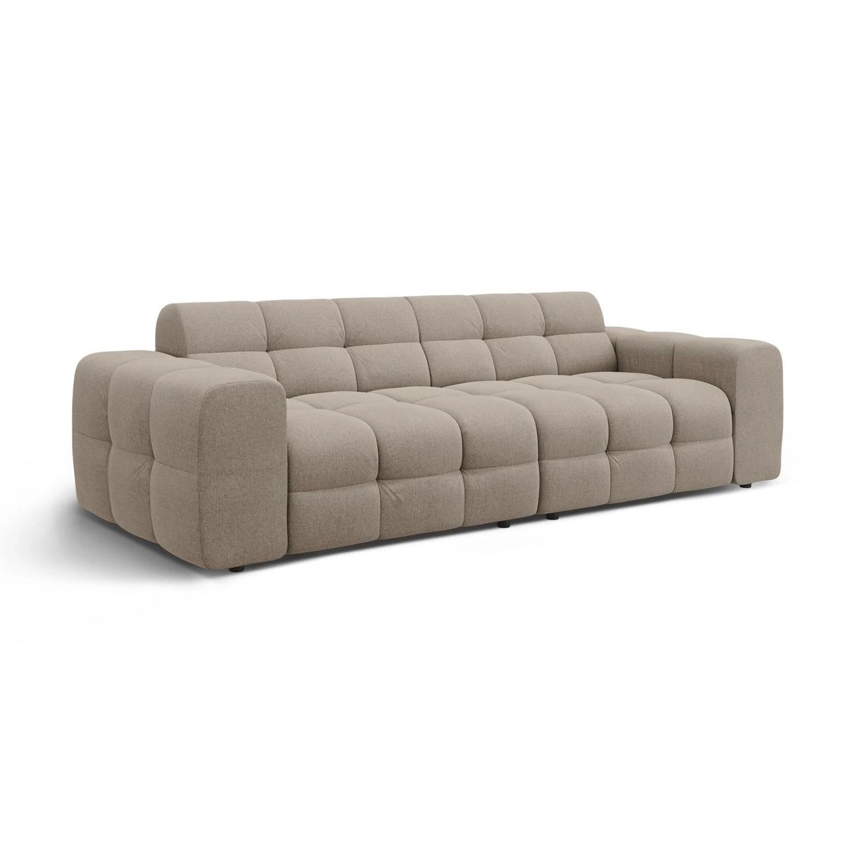 Kendal 4-Sitzer Sofa mit Bezug aus Strukturierter Stoff (Ota7) in Dunkelbeige, 255x103 cm – Bild 4