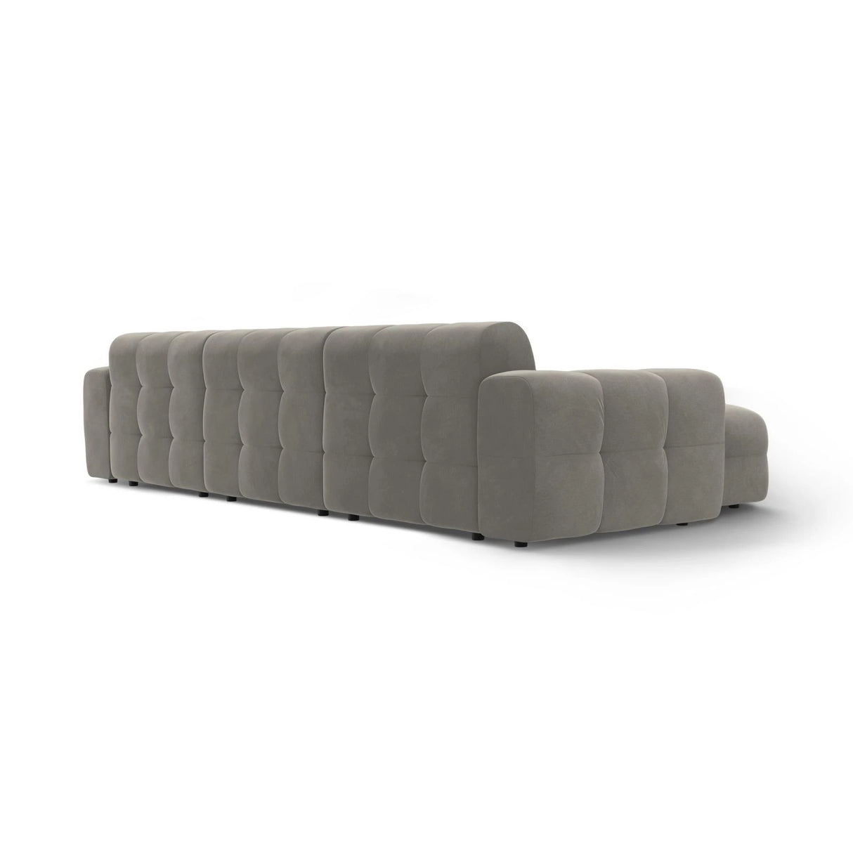 Kendal 5-Sitzer Ecksofa Links, mit Bezug aus Samt (Ma2241) in Dunkelgrau, 357x173 cm – Bild 5