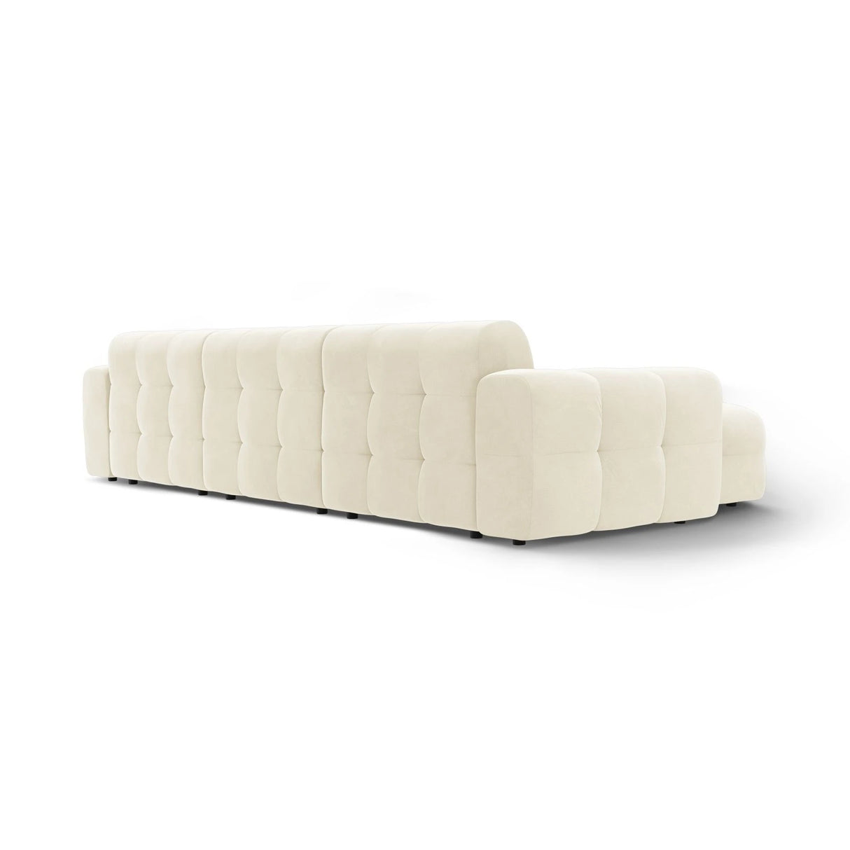 Kendal 5-Sitzer Ecksofa Links, mit Bezug aus Samt (Ma2256) in Elfenbein, 357x173 cm – Bild 5