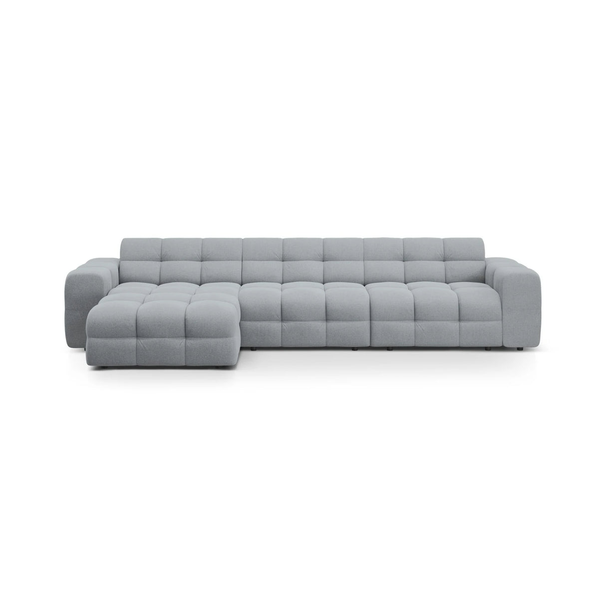 Kendal 5-Sitzer Ecksofa Links, mit Bezug aus Strukturierter Stoff (Ota10) in Platinum, 357x173 cm – Bild 1