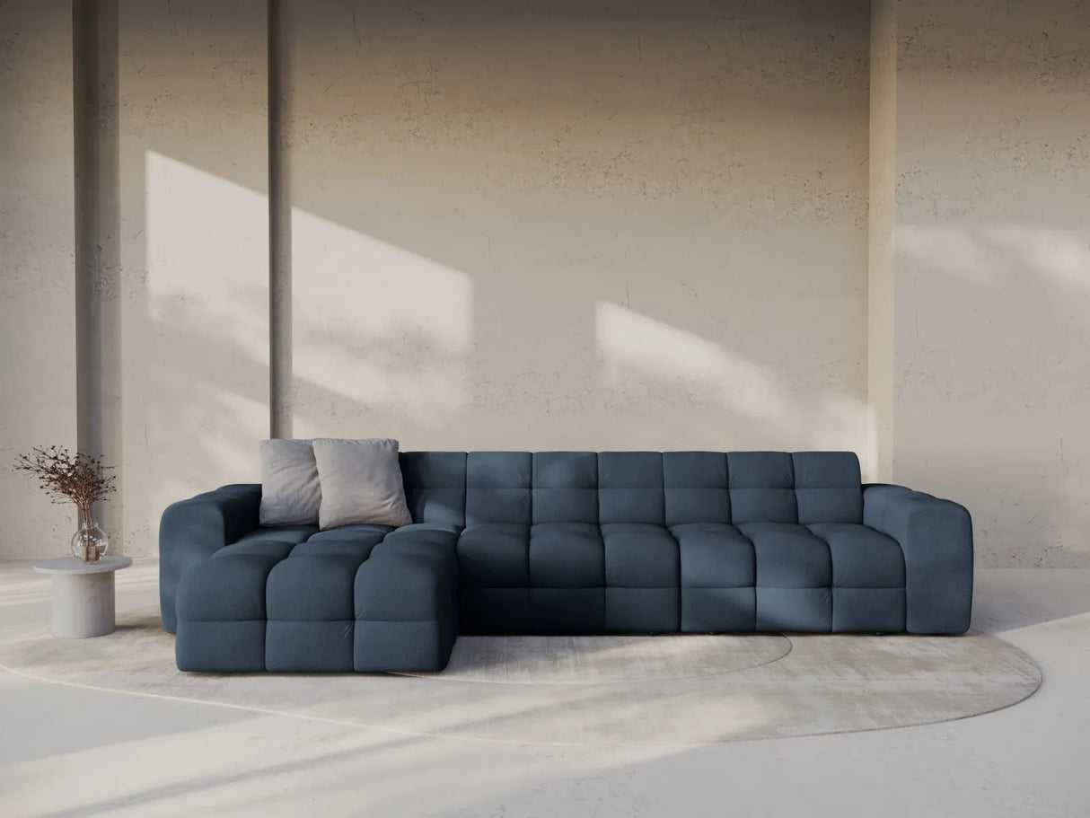 Kendal 5-Sitzer Ecksofa Links, mit Bezug aus Strukturierter Stoff (Ota18) in Marineblau, 357x173 cm – Bild 2