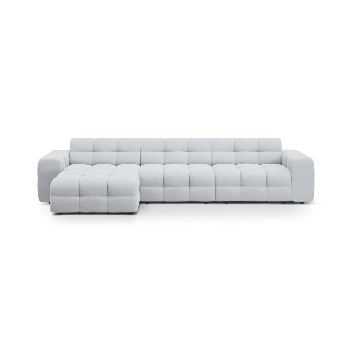 Kendal 5-Sitzer Ecksofa Links, mit Bezug aus Strukturierter Stoff (Ota9) in Hellgrau, 357x173 cm – Bild 1