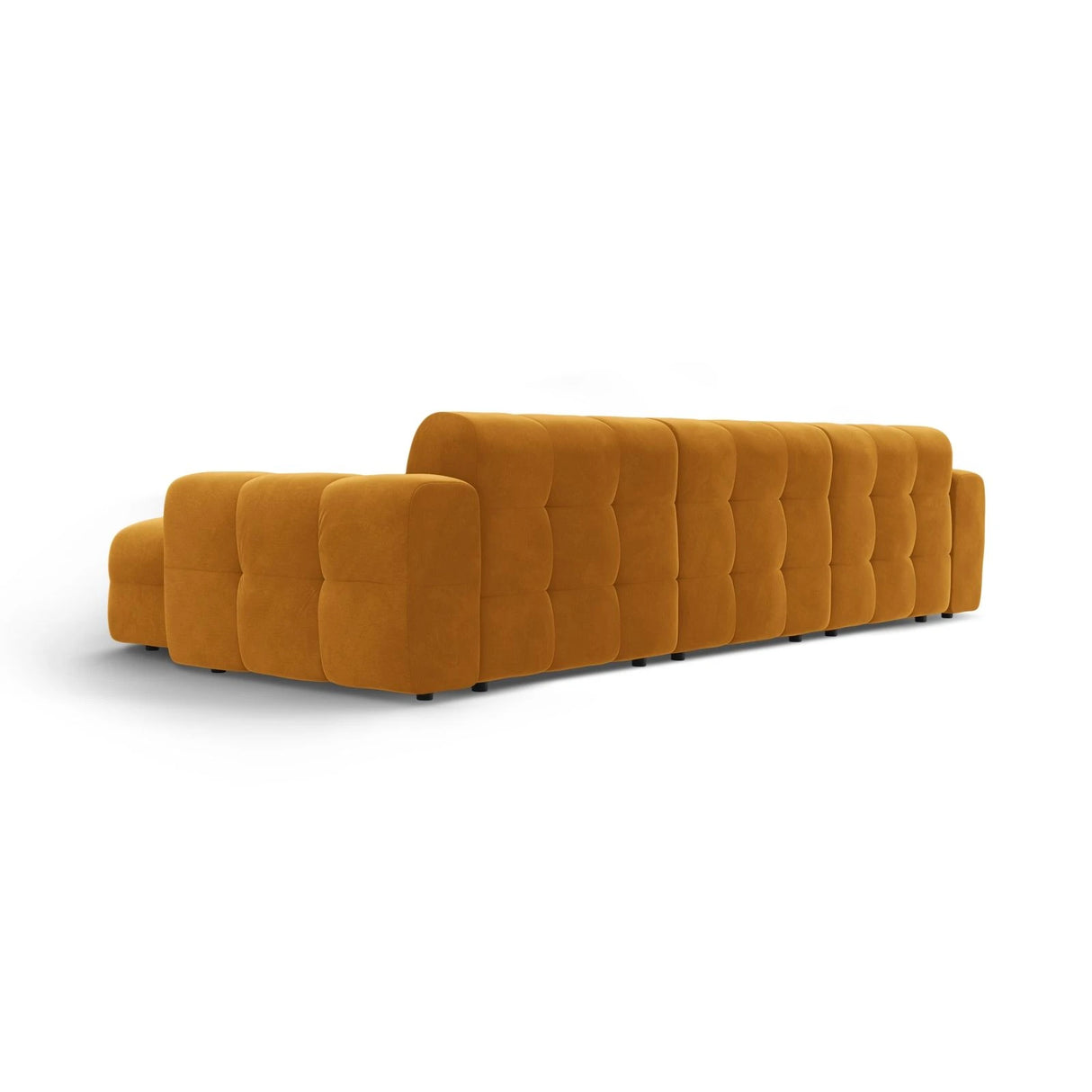 Kendal 5-Sitzer Ecksofa Rechts, mit Bezug aus Samt (Ma2288) in Mustard, 357x173 cm – Bild 5