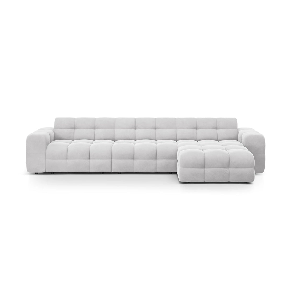 Kendal 5-Sitzer Ecksofa Rechts, mit Bezug aus Samt oder Strukturstoff, 357x173 cm – Bild 1