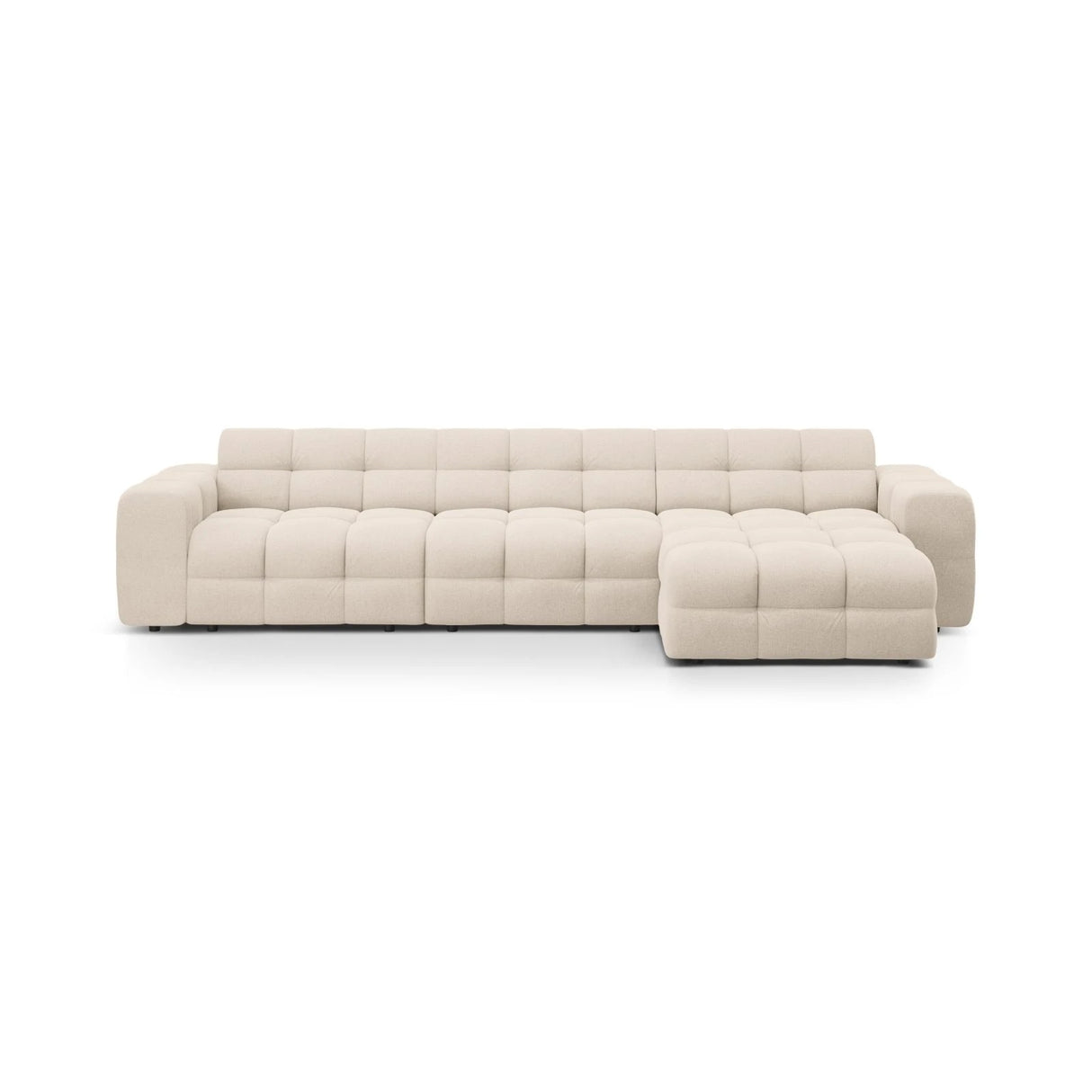 Kendal 5-Sitzer Ecksofa Rechts, mit Bezug aus Strukturierter Stoff (Ota8) in Beige, 357x173 cm – Bild 1