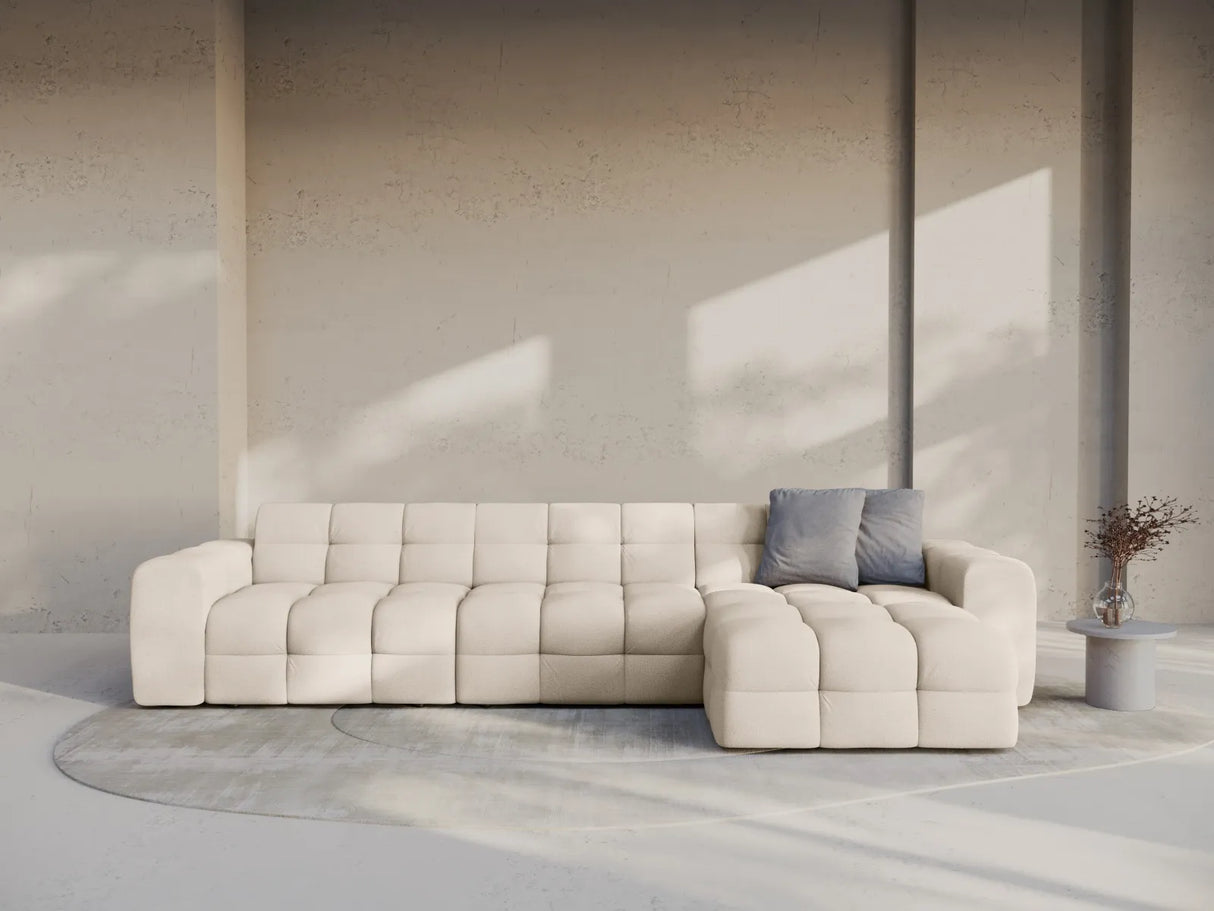 Kendal 5-Sitzer Ecksofa Rechts, mit Bezug aus Strukturierter Stoff (Ota8) in Beige, 357x173 cm – Bild 2
