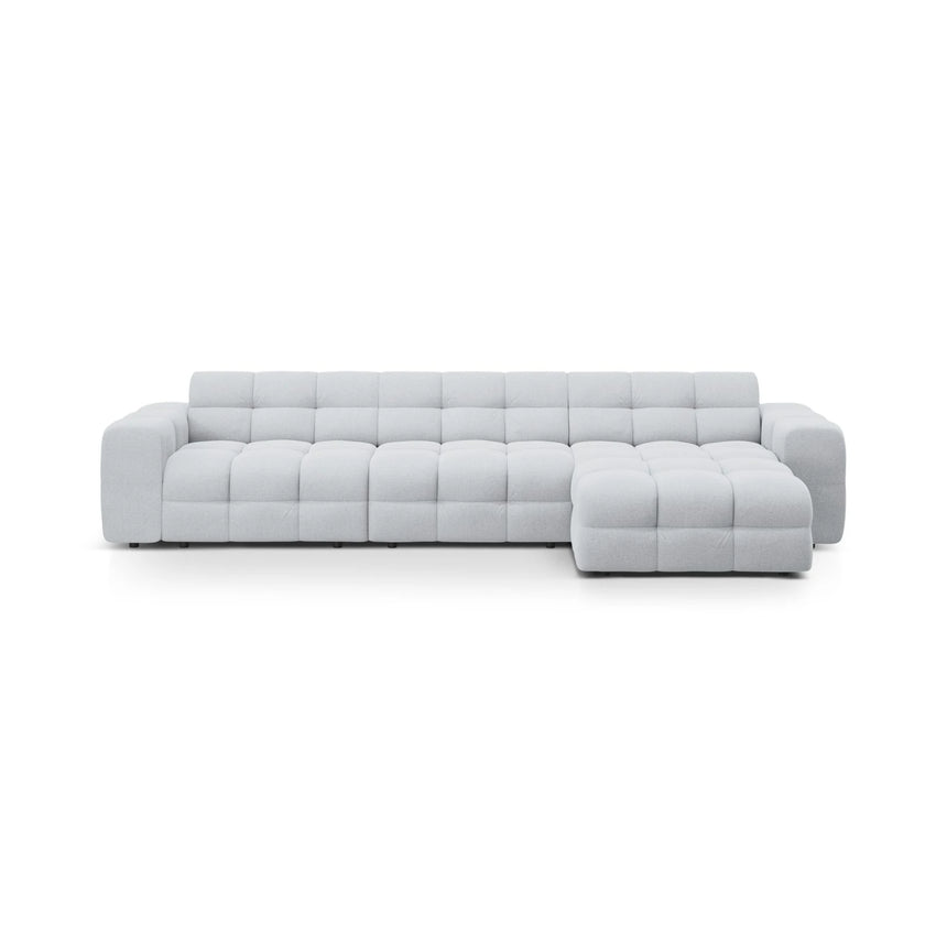 Kendal 5-Sitzer Ecksofa Rechts, mit Bezug aus Strukturierter Stoff (Ota9) in Hellgrau, 357x173 cm – Bild 1