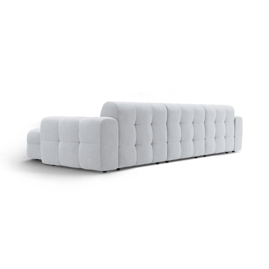 Kendal 5-Sitzer Ecksofa Rechts, mit Bezug aus Strukturierter Stoff (Ota9) in Hellgrau, 357x173 cm – Bild 5