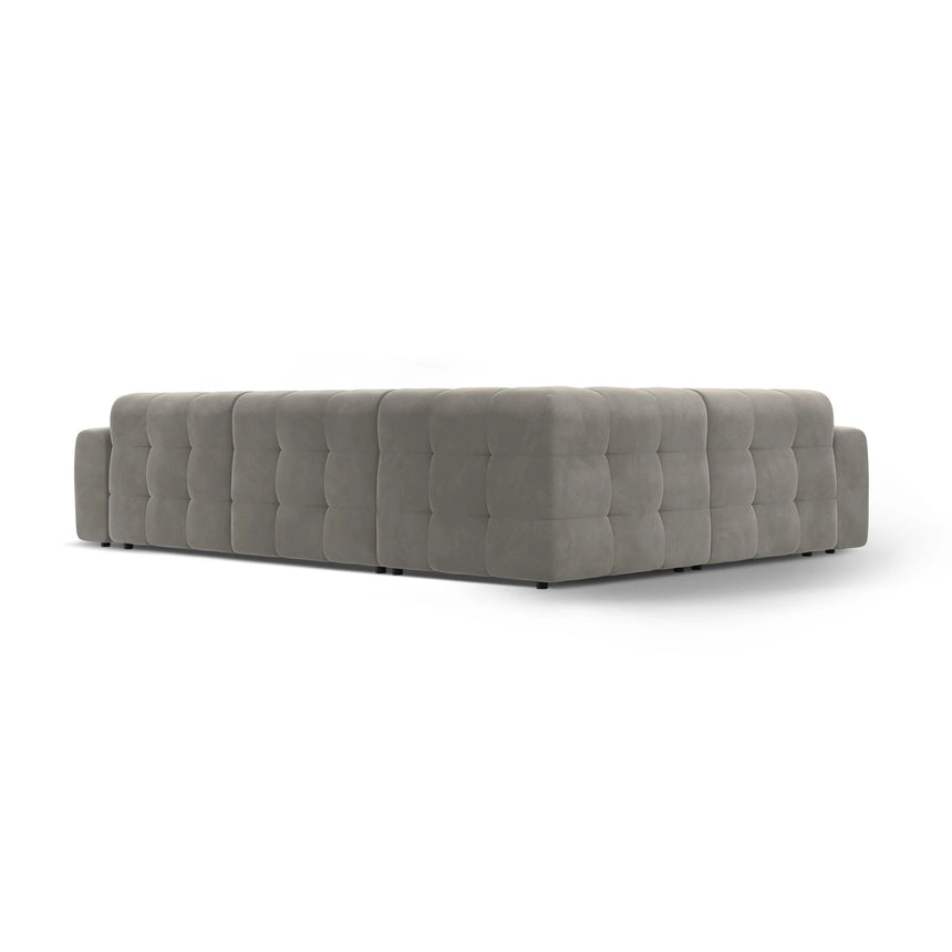 Kendal 6-Sitzer Ecksofa Links, mit Bezug aus Samt (Ma2241) in Dunkelgrau, 332x231 cm – Bild 5