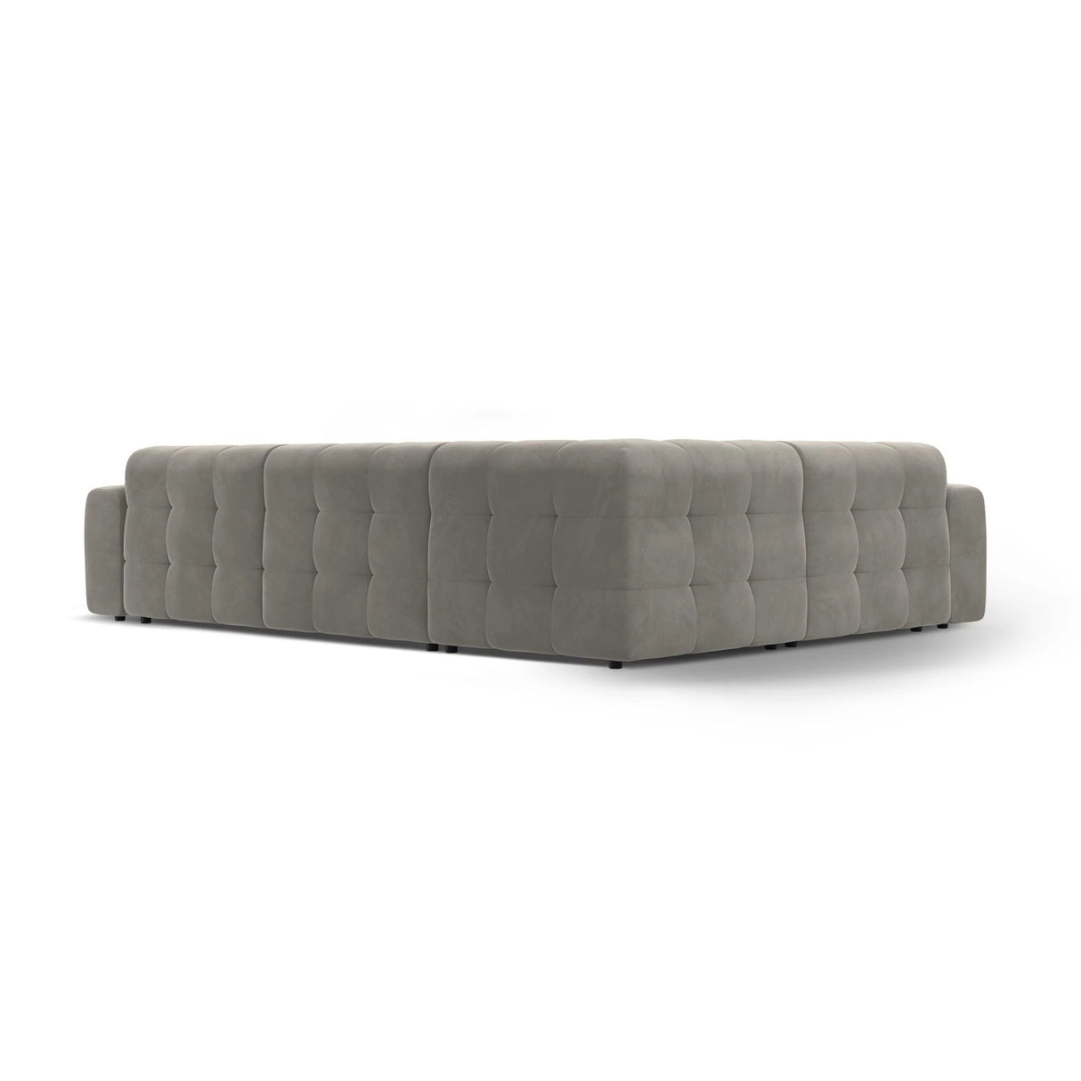 Kendal 6-Sitzer Ecksofa Links, mit Bezug aus Samt (Ma2241) in Dunkelgrau, 332x231 cm – Bild 5