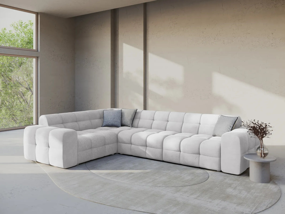 Kendal 6-Sitzer Ecksofa Links, mit Bezug aus Samt oder Strukturstoff, 332x231 cm – Bild 2