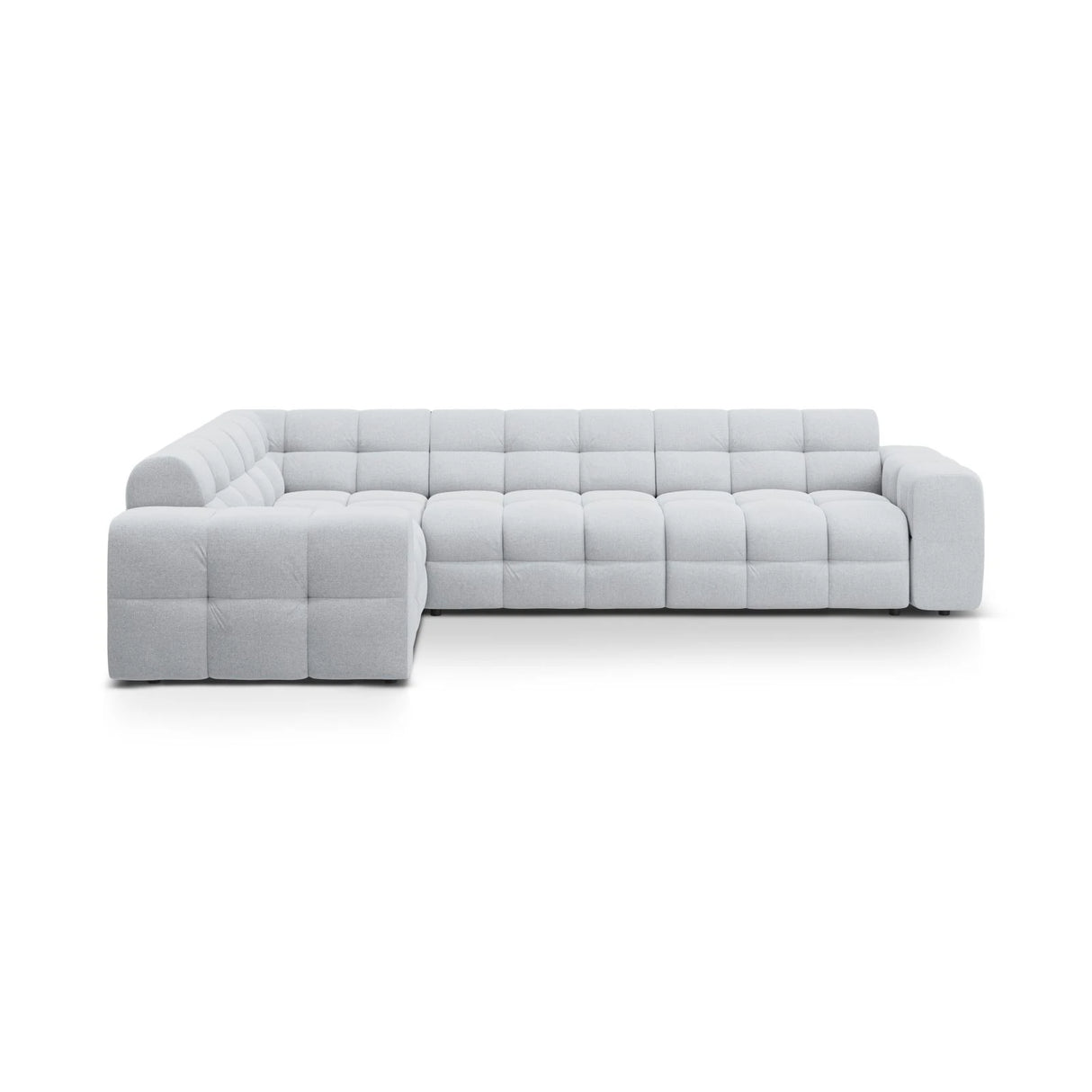 Kendal 6-Sitzer Ecksofa Links, mit Bezug aus Strukturierter Stoff (Ota9) in Hellgrau, 332x231 cm – Bild 1