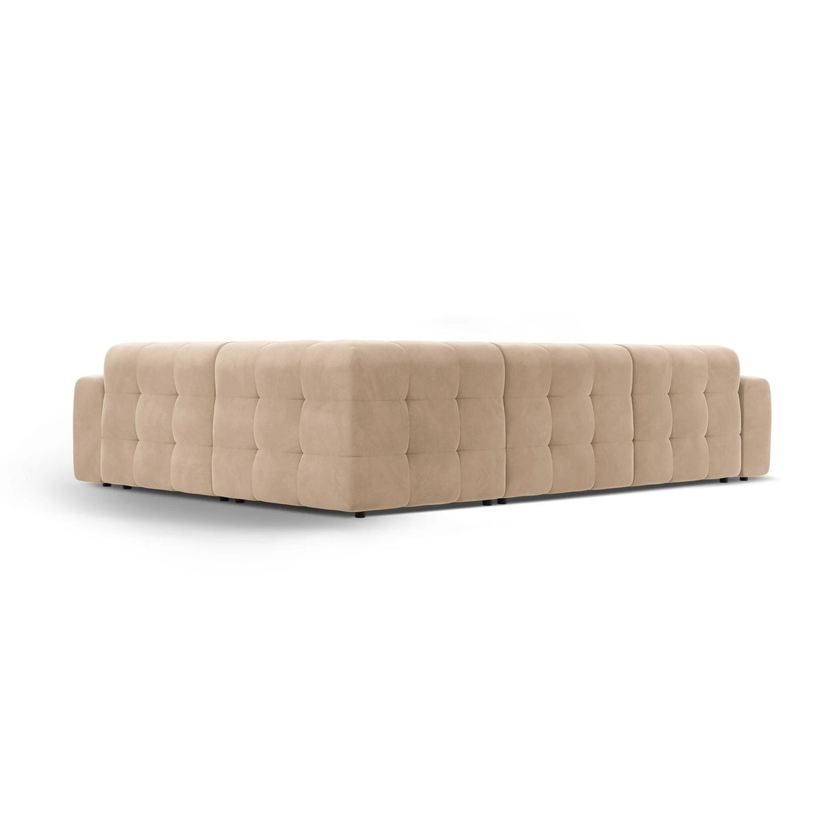 Kendal 6-Sitzer Ecksofa Rechts, mit Bezug aus Samt (Ma2282) in Almond Beige, 332x231 cm – Bild 5