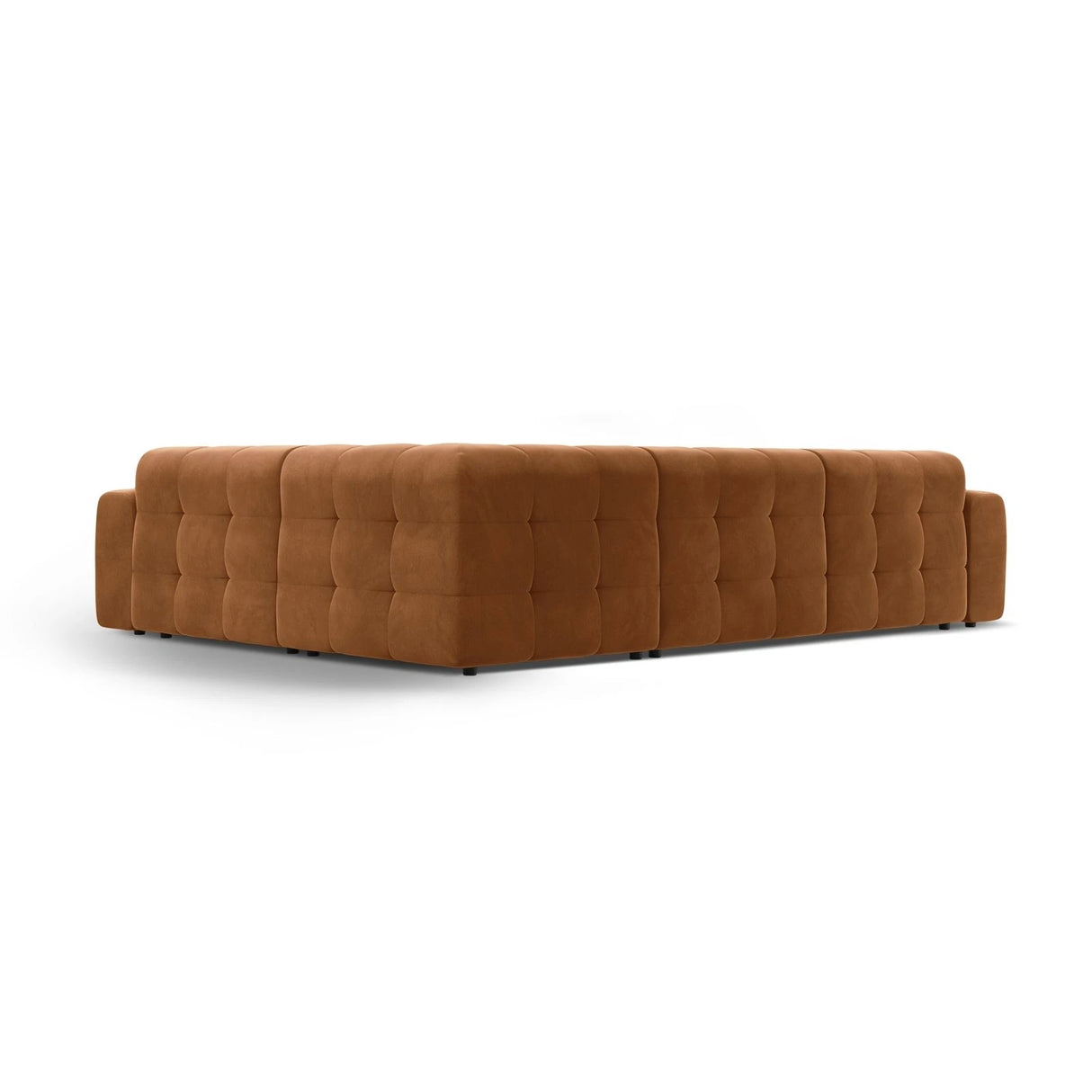 Kendal 6-Sitzer Ecksofa Rechts, mit Bezug aus Samt (Ma2286) in Camel, 332x231 cm – Bild 5