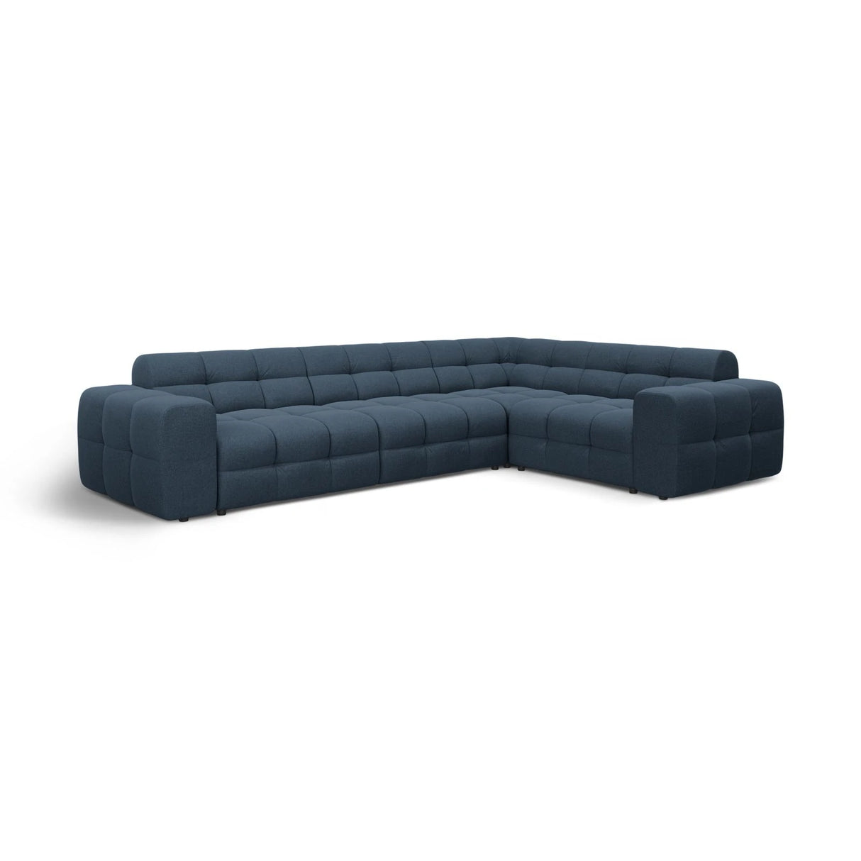 Kendal 6-Sitzer Ecksofa Rechts, mit Bezug aus Strukturierter Stoff (Ota18) in Marineblau, 332x231 cm – Bild 4