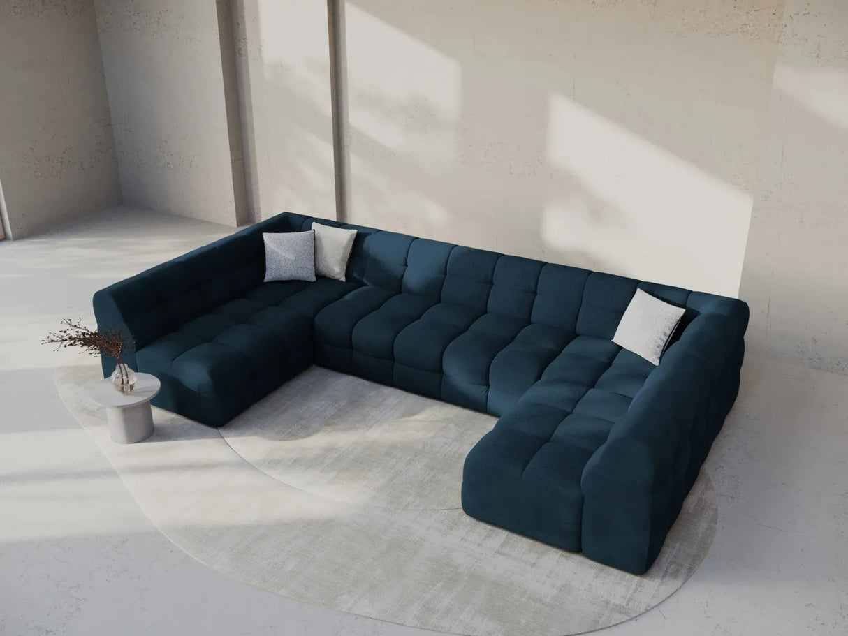 Kendal 7-Sitzer Panorama-Sofa mit Bezug aus Samt (Ma2211) in Marineblau, 372x203 cm – Bild 2