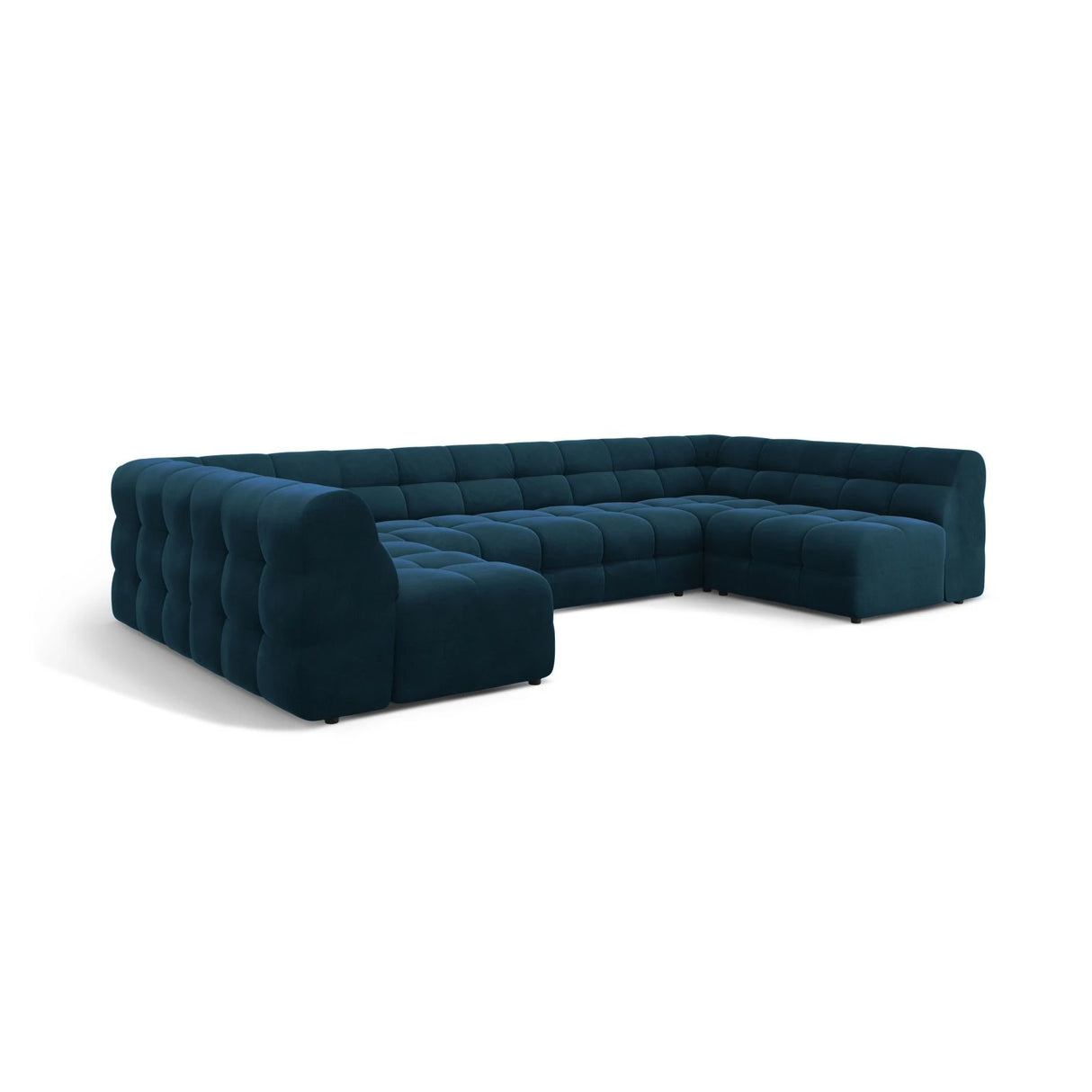 Kendal 7-Sitzer Panorama-Sofa mit Bezug aus Samt (Ma2211) in Marineblau, 372x203 cm – Bild 4