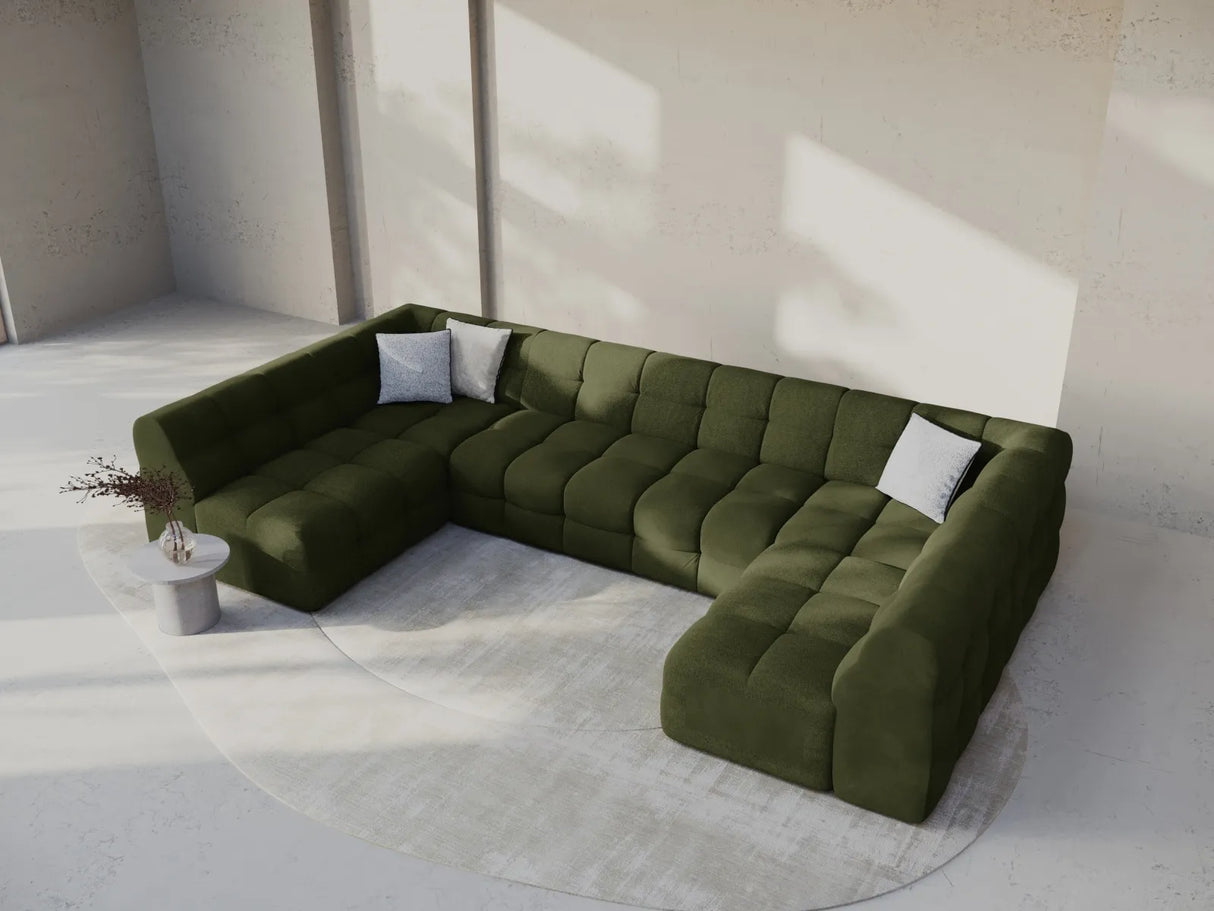 Kendal 7-Sitzer Panorama-Sofa mit Bezug aus Samt (Ma2295) in Army Green, 372x203 cm – Bild 2
