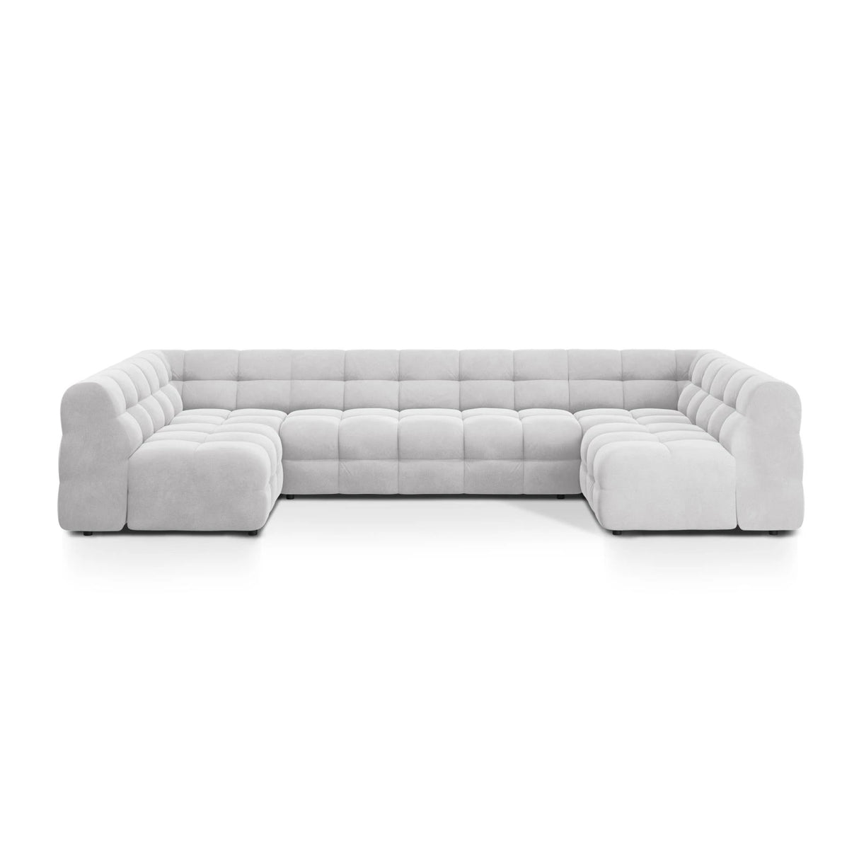 Kendal 7-Sitzer Panorama-Sofa mit Bezug aus Samt oder Strukturstoff, 372x203 cm – Bild 1