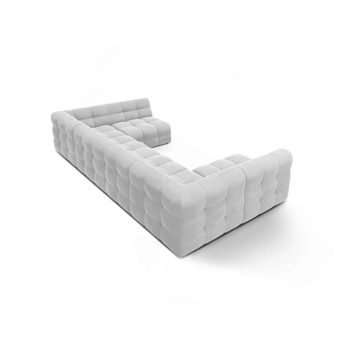 Kendal 7-Sitzer Panorama-Sofa mit Bezug aus Samt oder Strukturstoff, 372x203 cm – Bild 5