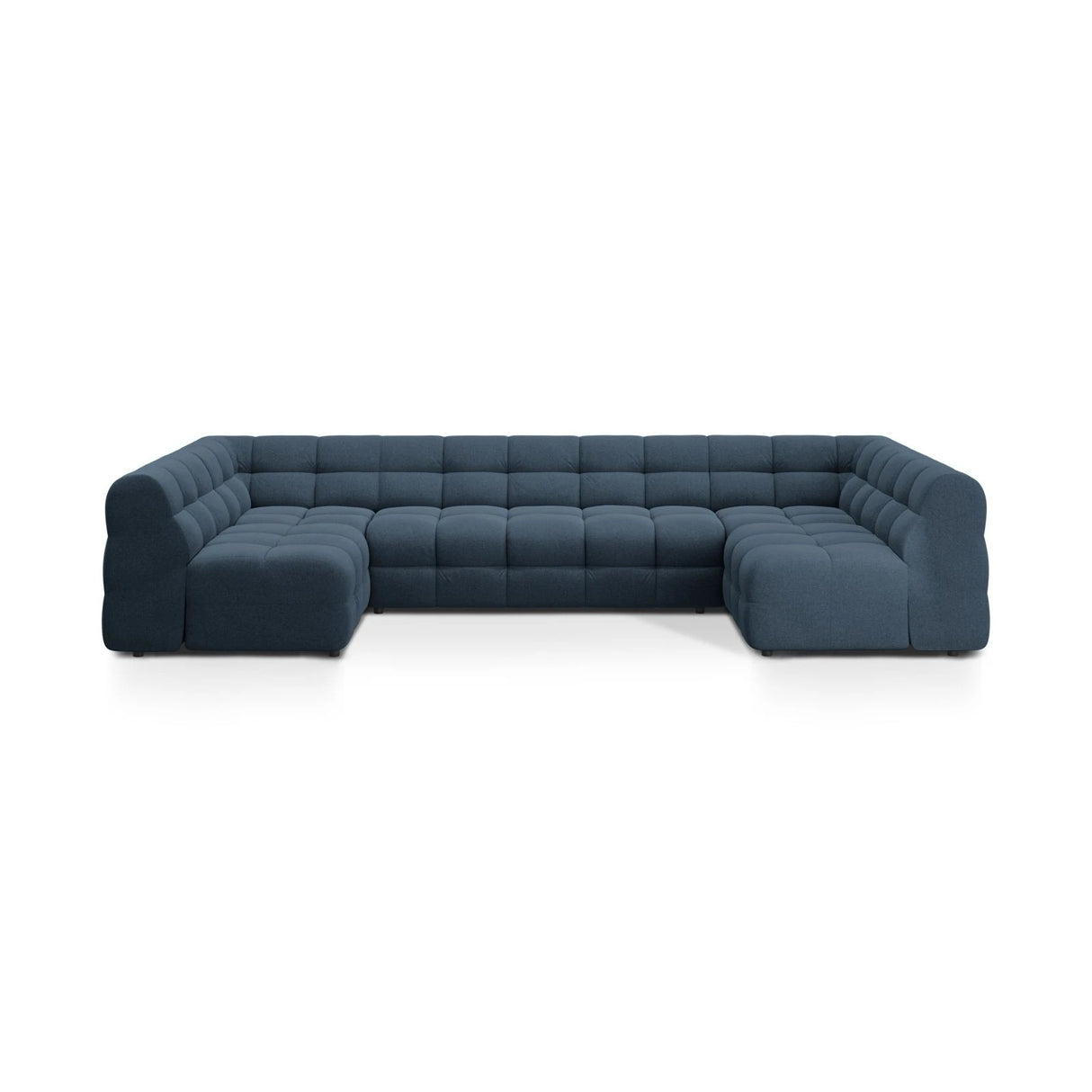 Kendal 7-Sitzer Panorama-Sofa mit Bezug aus Strukturierter Stoff (Ota18) in Marineblau, 372x203 cm – Bild 1