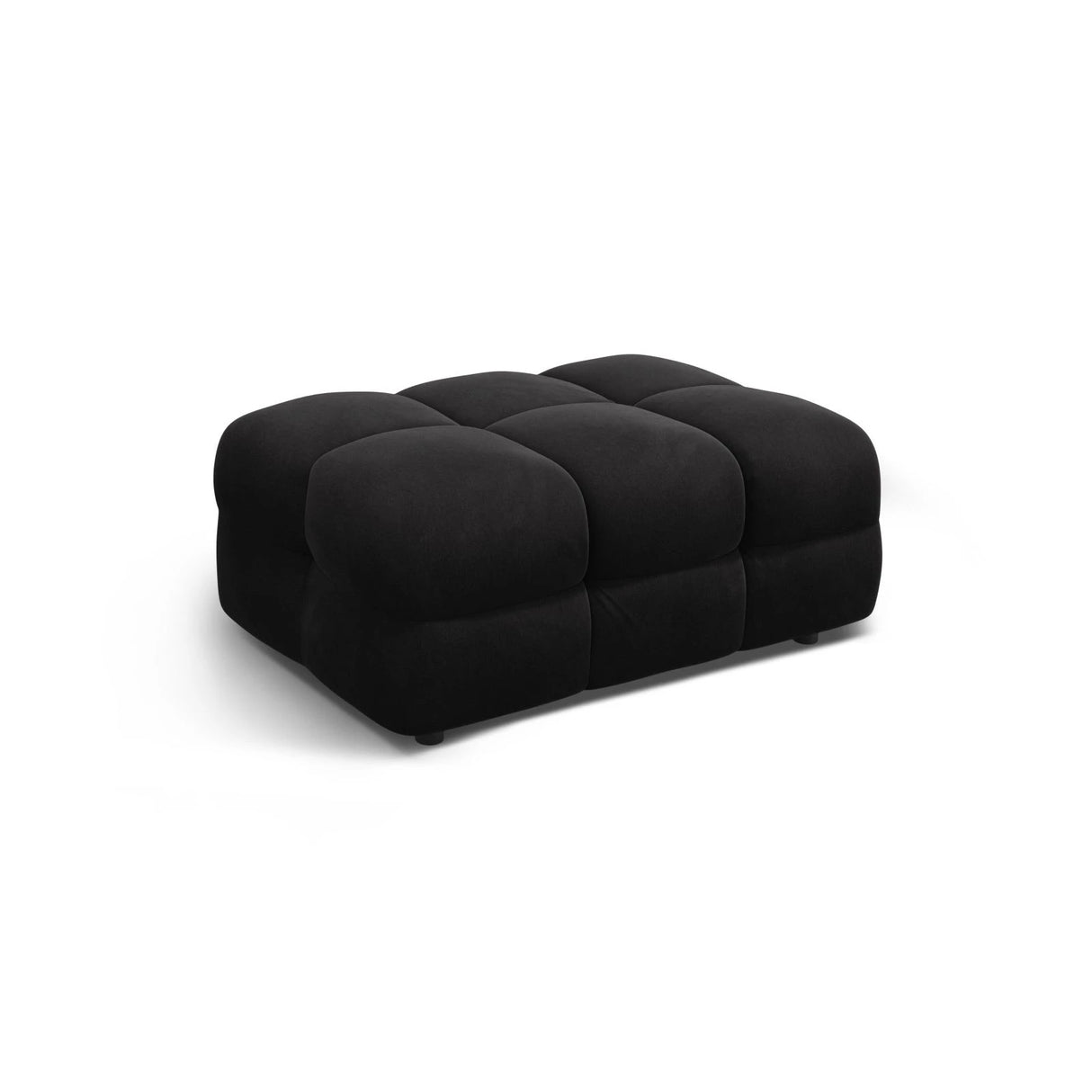 Kendal Pouf mit Bezug aus Samt (Ma2219) in Schwarz, 104x72 cm – Bild 3