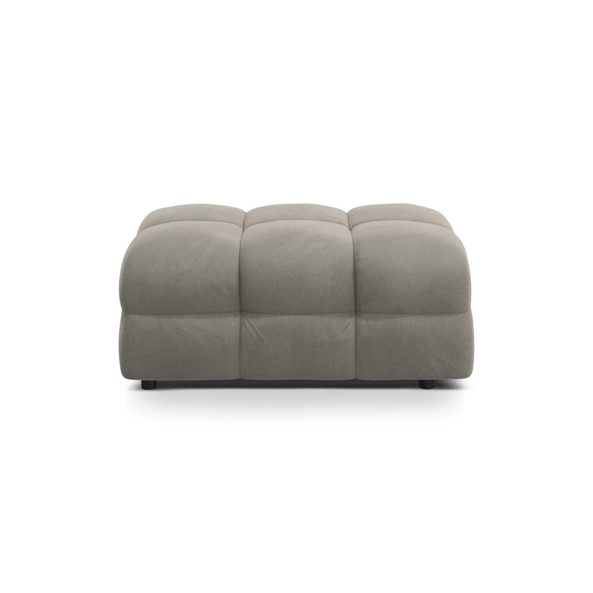 Kendal Pouf mit Bezug aus Samt (Ma2241) in Dunkelgrau, 104x72 cm – Bild 1