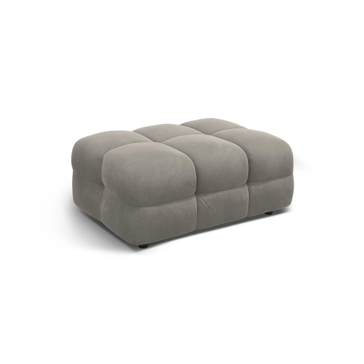 Kendal Pouf mit Bezug aus Samt (Ma2241) in Dunkelgrau, 104x72 cm – Bild 3