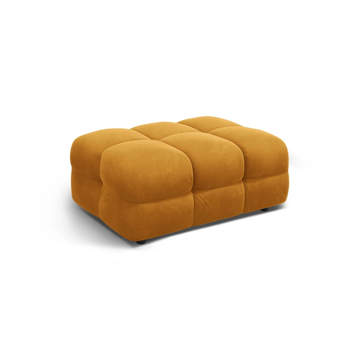 Kendal Pouf mit Bezug aus Samt (Ma2288) in Mustard, 104x72 cm – Bild 3