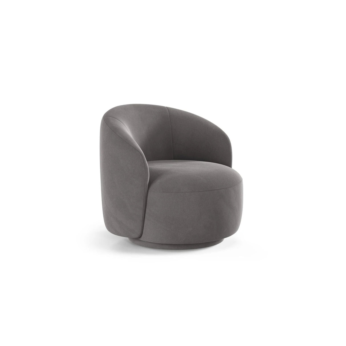 Letizia Sessel aus Samt (Casino Ash) in Hellgrau, 86x83 cm – Bild 3