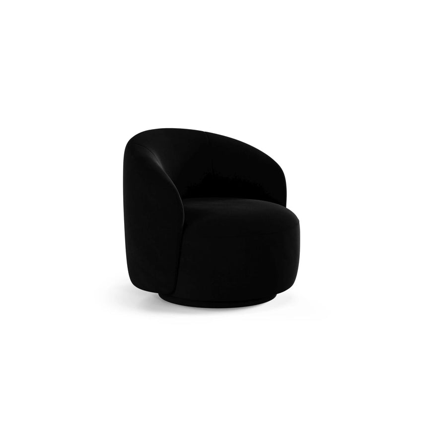 Letizia Sessel aus Samt (Casino Black) in Schwarz, 86x83 cm – Bild 3