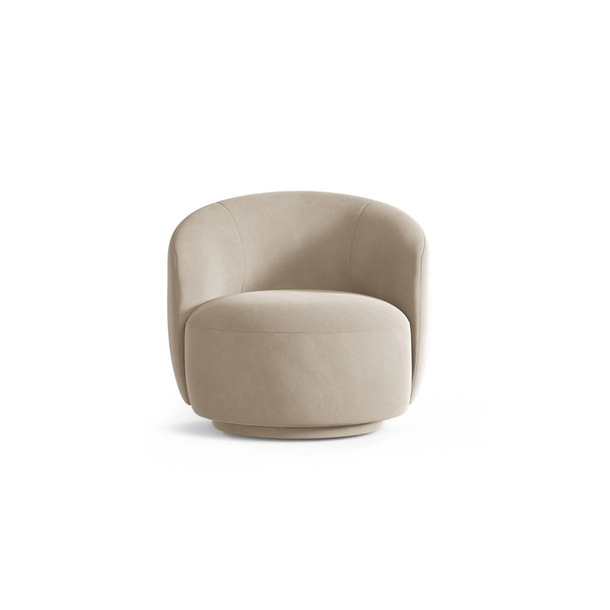 Letizia Sessel aus Samt (Casino Sand) in Ecru, 86x83 cm – Bild 1