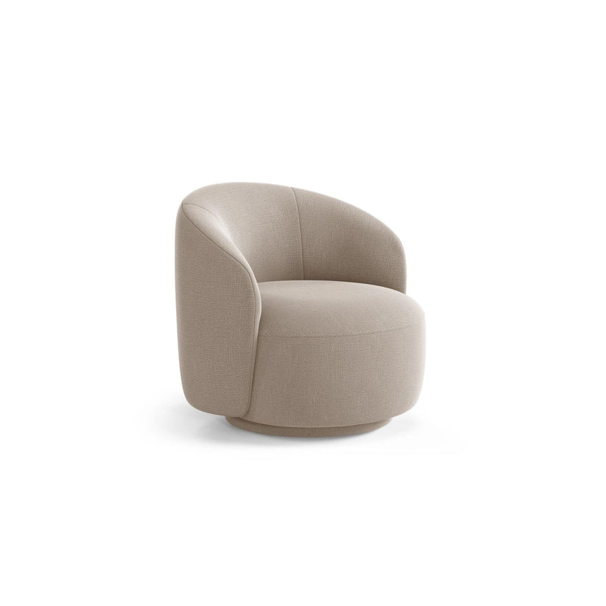 Letizia Sessel aus Strukturierter Stoff (Moly 11) in Cappuccino, 86x83 cm – Bild 3