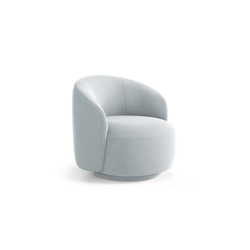 Letizia Sessel aus Strukturierter Stoff (Moly 70) in Hellgrau, 86x83 cm – Bild 3