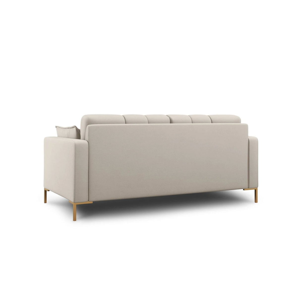 Mamaia 2-Sitzer Sofa, Beine Goldmetall, mit Bezug aus Strukturierter Stoff (Nev04) in Beige, 152x96 cm – Bild 4
