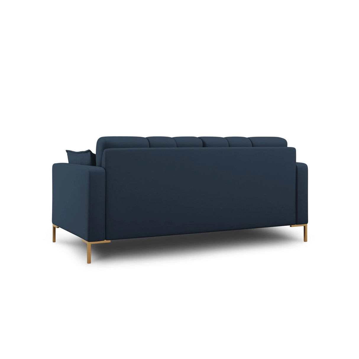 Mamaia 2-Sitzer Sofa, Beine Goldmetall, mit Bezug aus Strukturierter Stoff (Nev77) in Blau, 152x96 cm – Bild 4