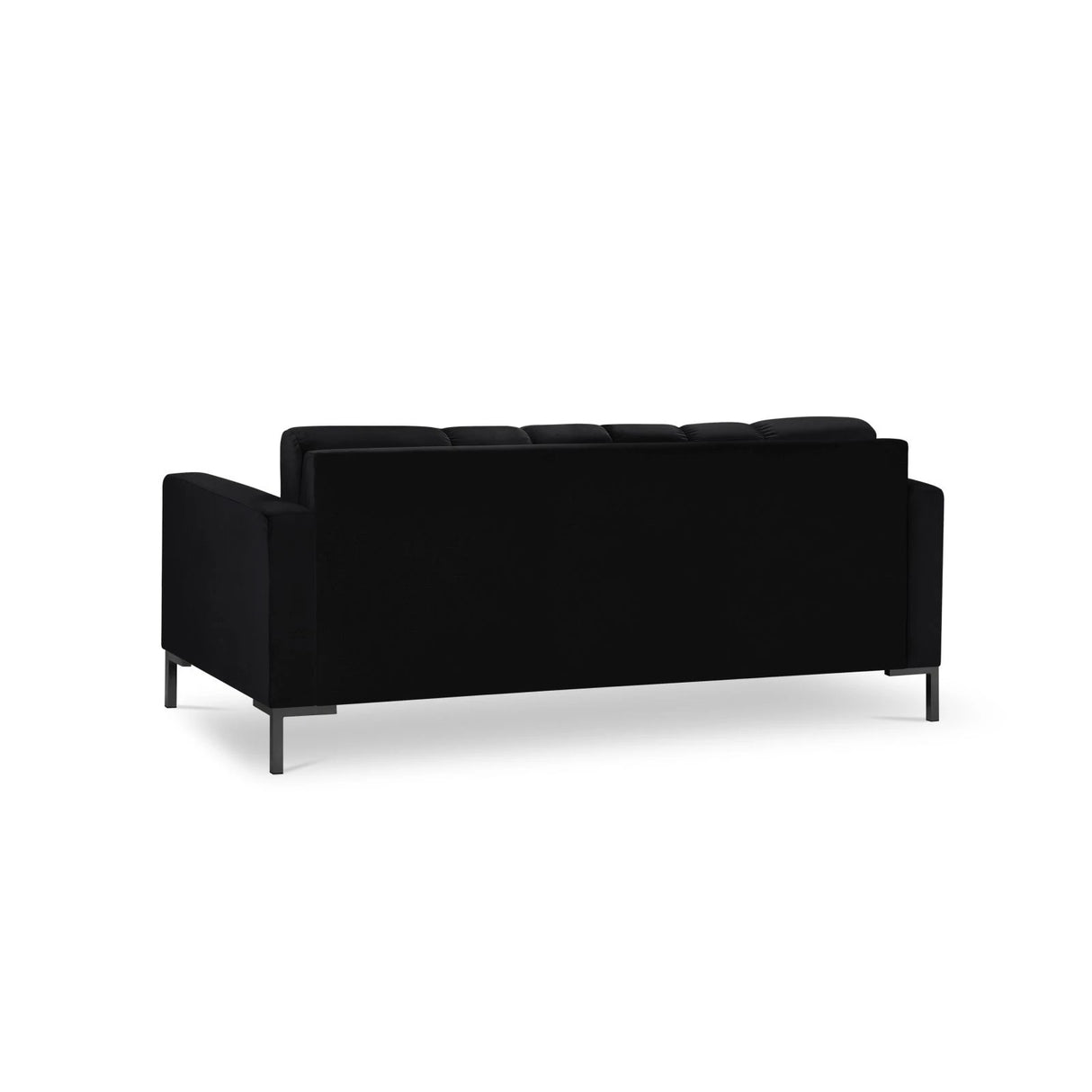 Mamaia 2-Sitzer Sofa, Metallbeine Schwarz, mit Bezug aus Samt (Blu19) in Schwarz, 152x96 cm – Bild 5