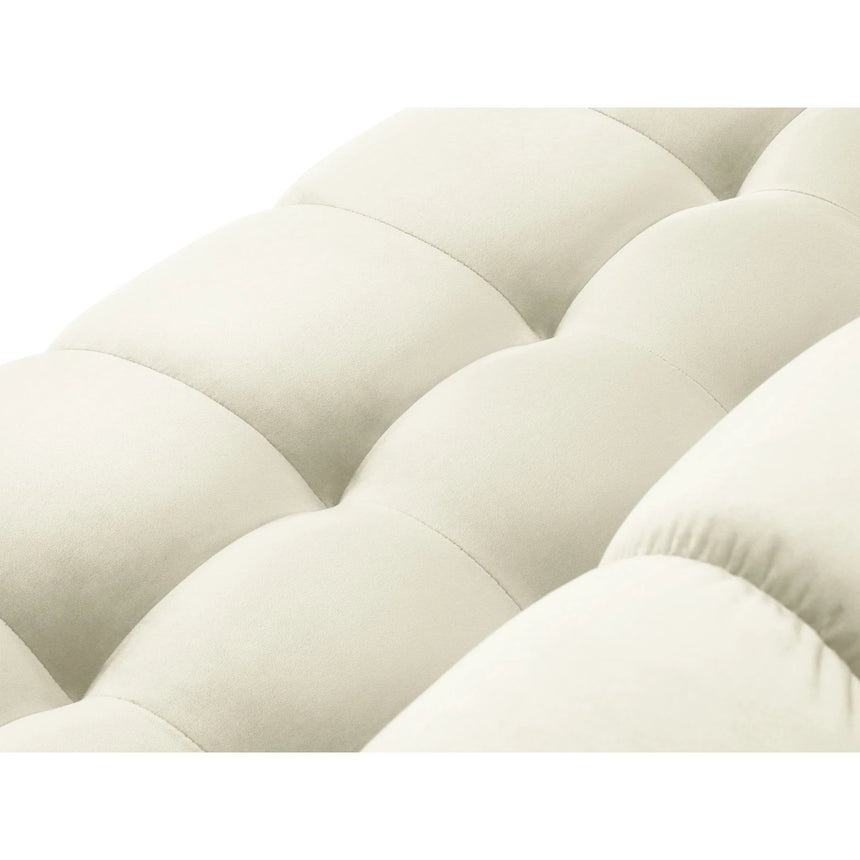 Mamaia 2-Sitzer Sofa, Metallbeine Schwarz, mit Bezug aus Samt (Blu22) in Leichtes Beige, 152x96 cm – Bild 8