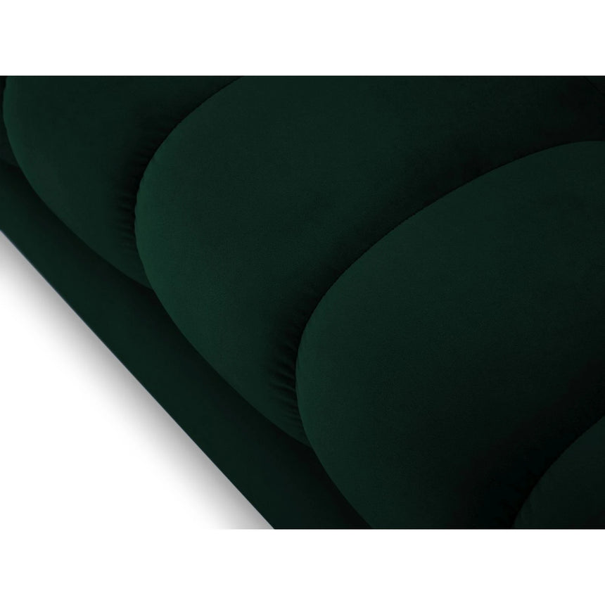 Mamaia 2-Sitzer Sofa, Metallbeine Schwarz, mit Bezug aus Samt (Blu78) in Flaschengrün, 152x96 cm – Bild 6