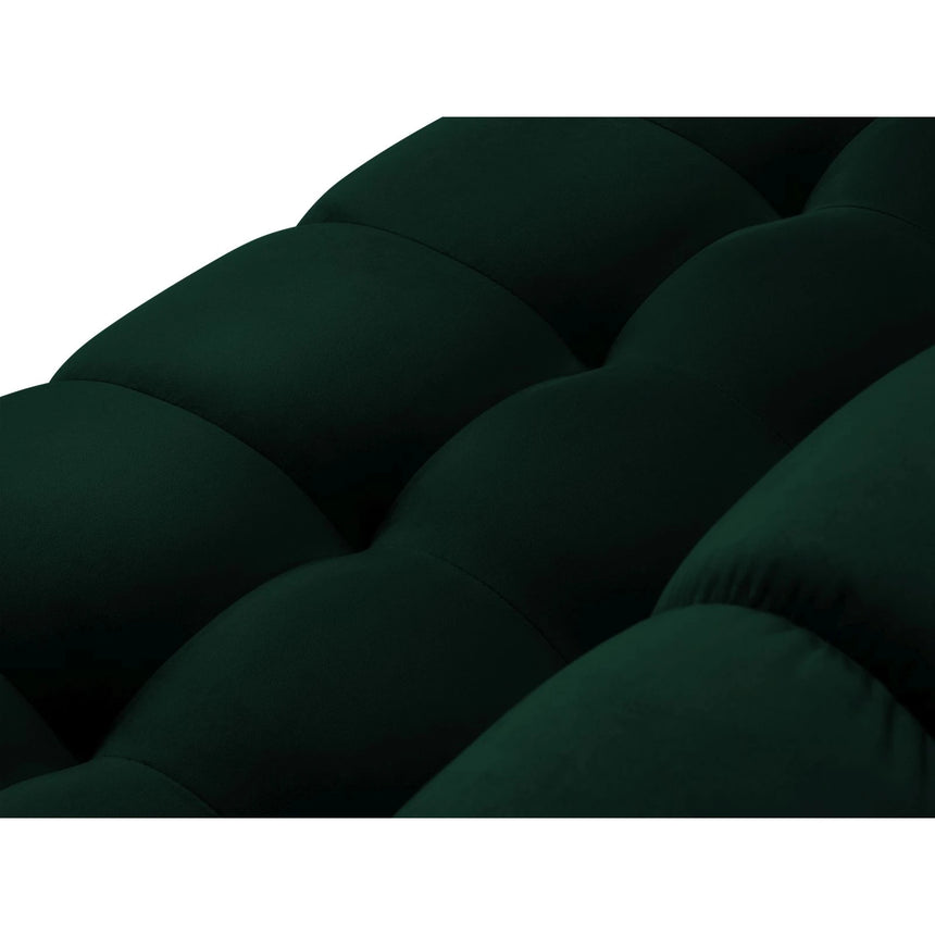 Mamaia 2-Sitzer Sofa, Metallbeine Schwarz, mit Bezug aus Samt (Blu78) in Flaschengrün, 152x96 cm – Bild 8