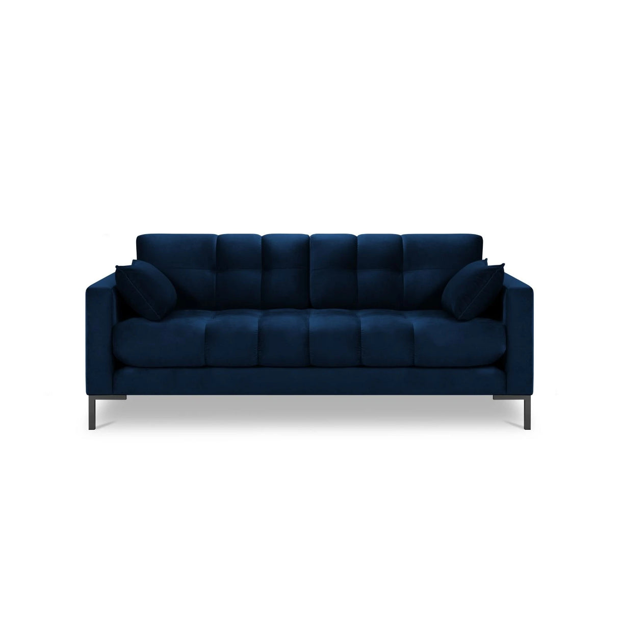 Mamaia 2-Sitzer Sofa, Metallbeine Schwarz, mit Bezug aus Samt (Blu86) in Königsblau, 152x96 cm – Bild 4