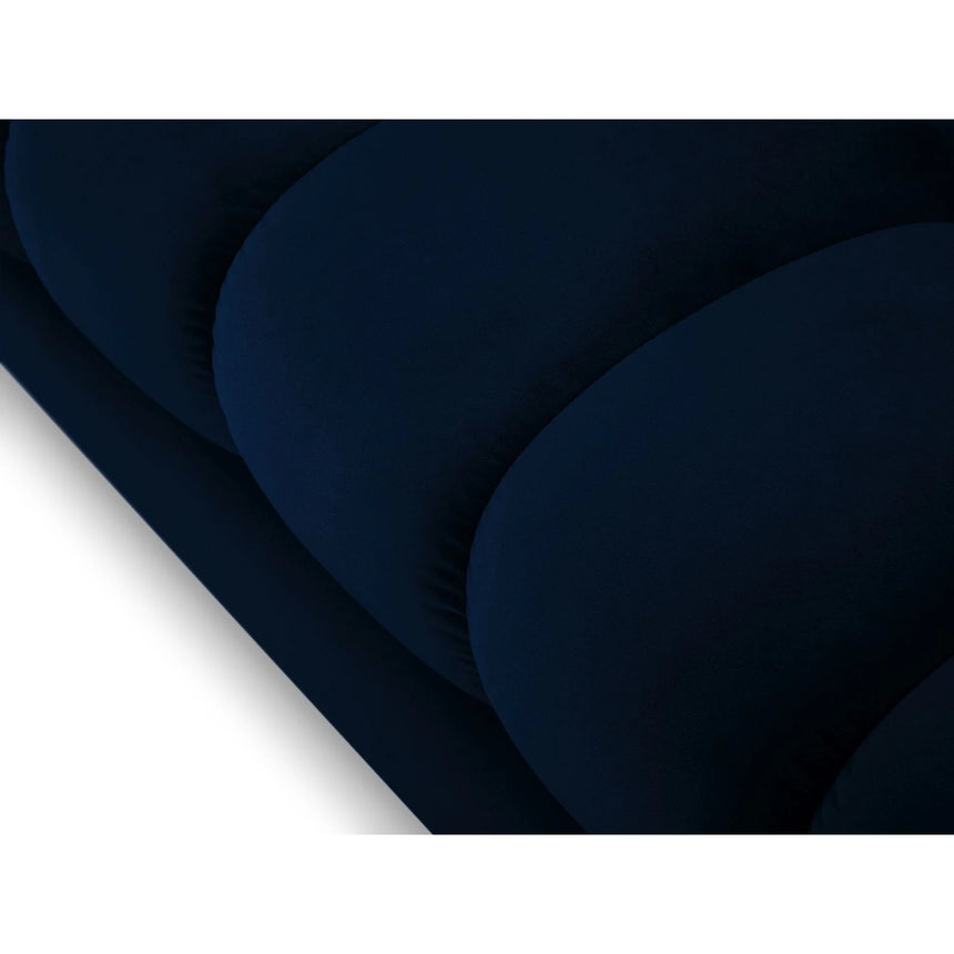 Mamaia 2-Sitzer Sofa, Metallbeine Schwarz, mit Bezug aus Samt (Blu86) in Königsblau, 152x96 cm – Bild 6