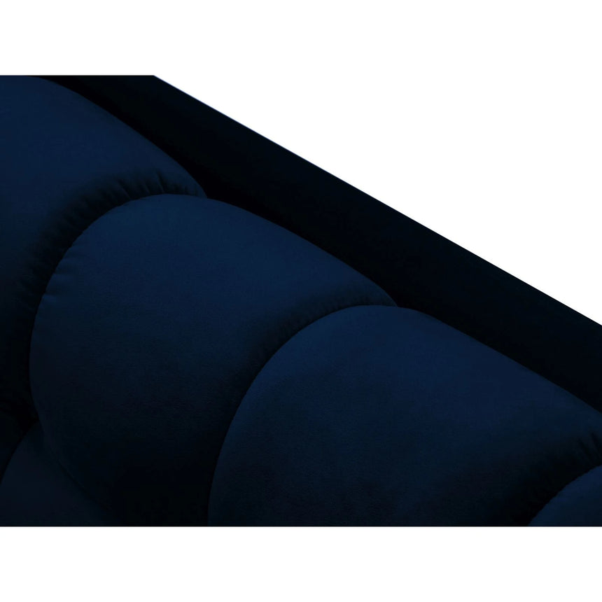 Mamaia 2-Sitzer Sofa, Metallbeine Schwarz, mit Bezug aus Samt (Blu86) in Königsblau, 152x96 cm – Bild 7