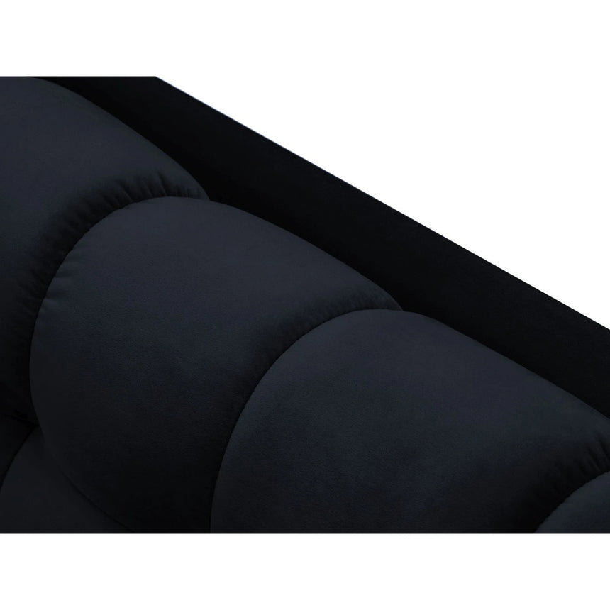 Mamaia 2-Sitzer Sofa, Metallbeine Schwarz, mit Bezug aus Samt (Blu89) in Dunkelblau, 152x96 cm – Bild 7