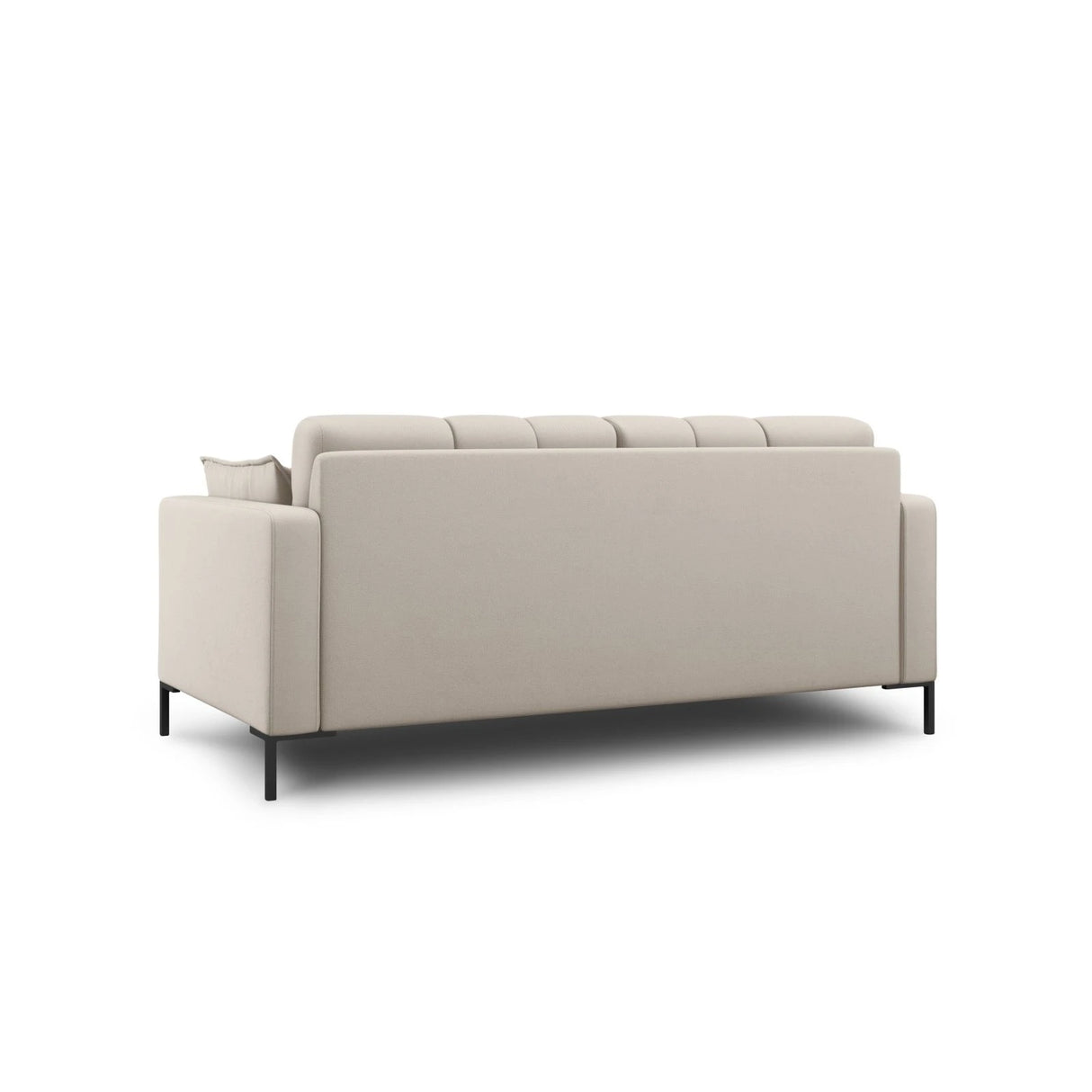Mamaia 2-Sitzer Sofa, Metallbeine Schwarz, mit Bezug aus Strukturierter Stoff (Nev04) in Beige, 152x96 cm – Bild 4
