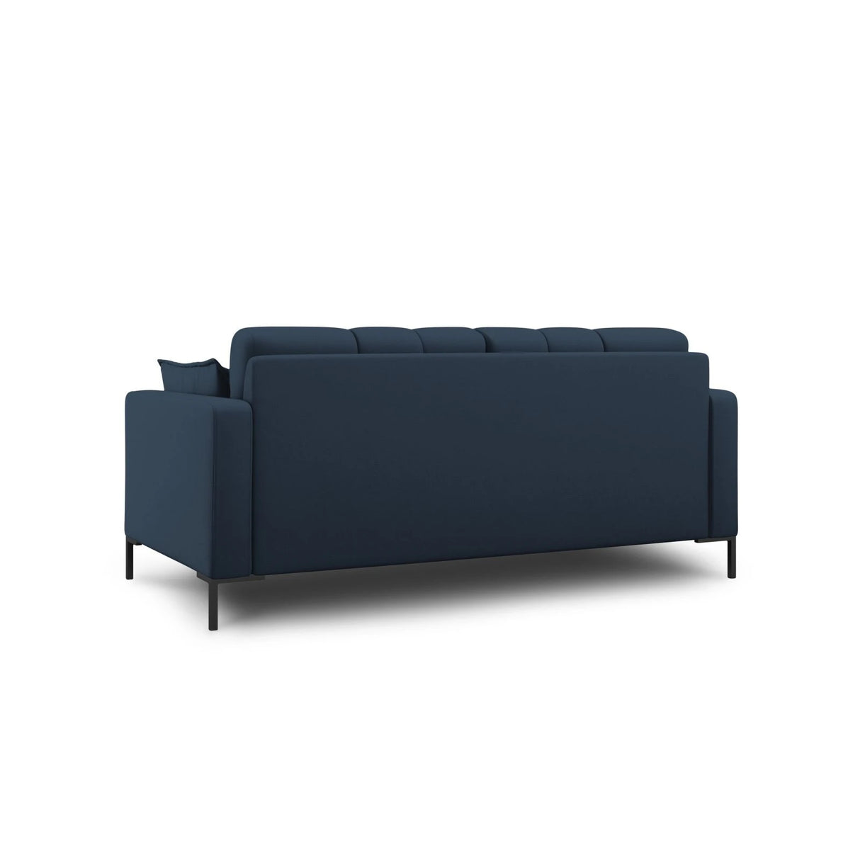 Mamaia 2-Sitzer Sofa, Metallbeine Schwarz, mit Bezug aus Strukturierter Stoff (Nev77) in Blau, 152x96 cm – Bild 4